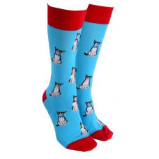 Bow Tie Cat Socks - Blue